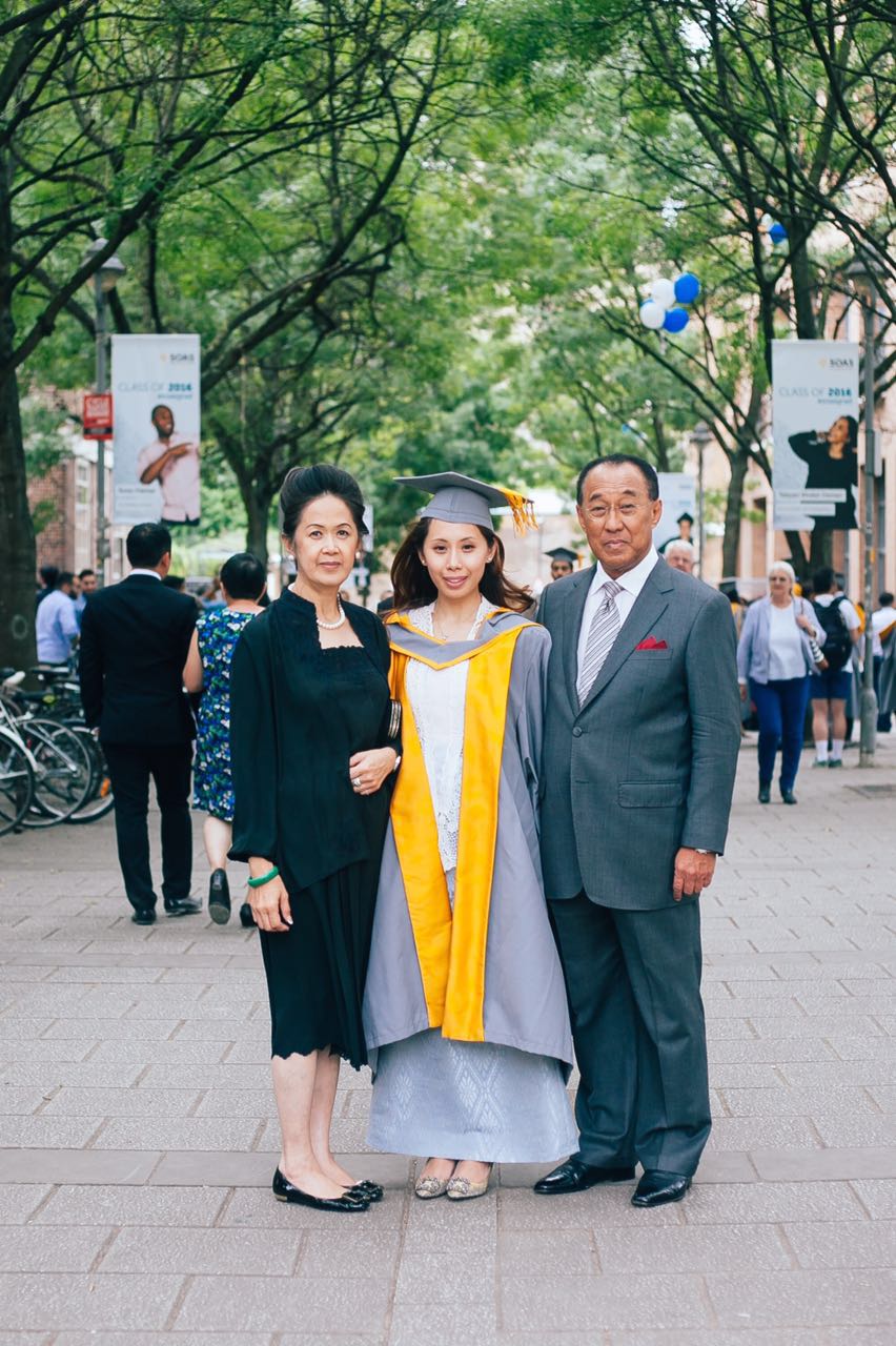 Nik Shazarina Bakti Nik Shazarina and her parents.